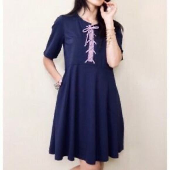 Anthropologie Maeve‎ Lace Up Dress - Picture 1 of 7